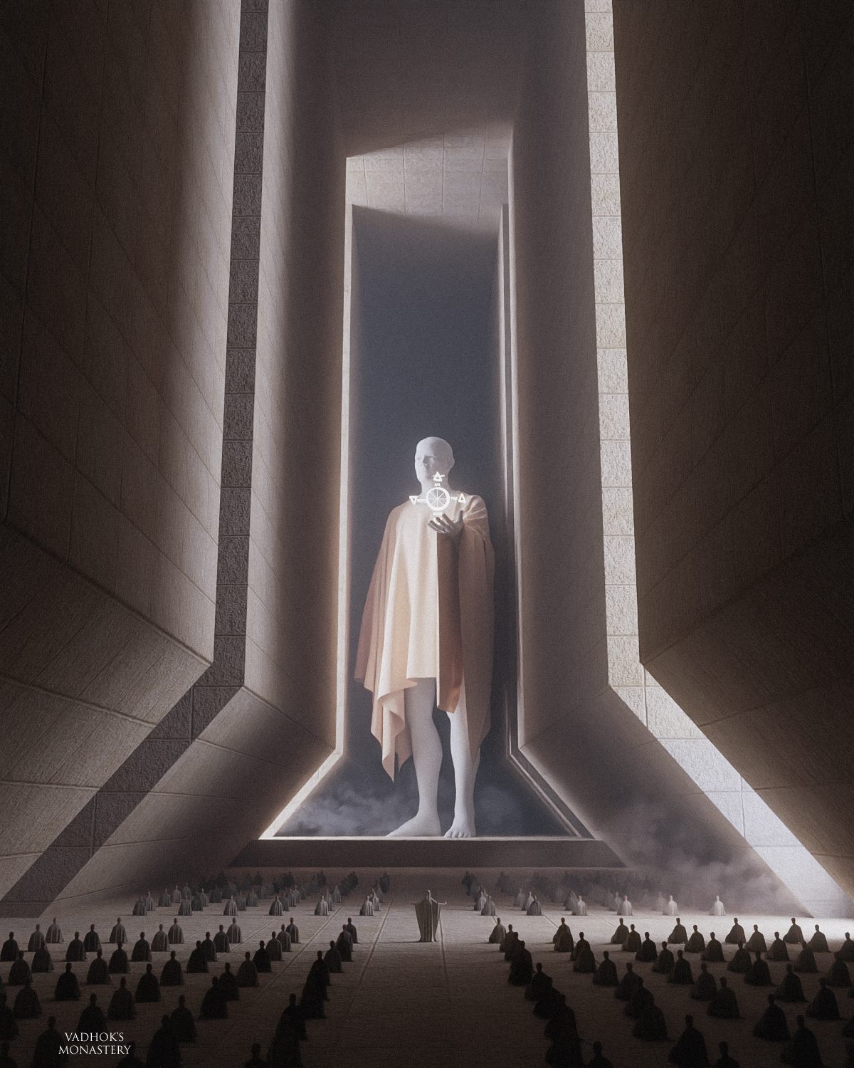 Vadhok's Monastery — cinematic environment render by Charles Oyedele